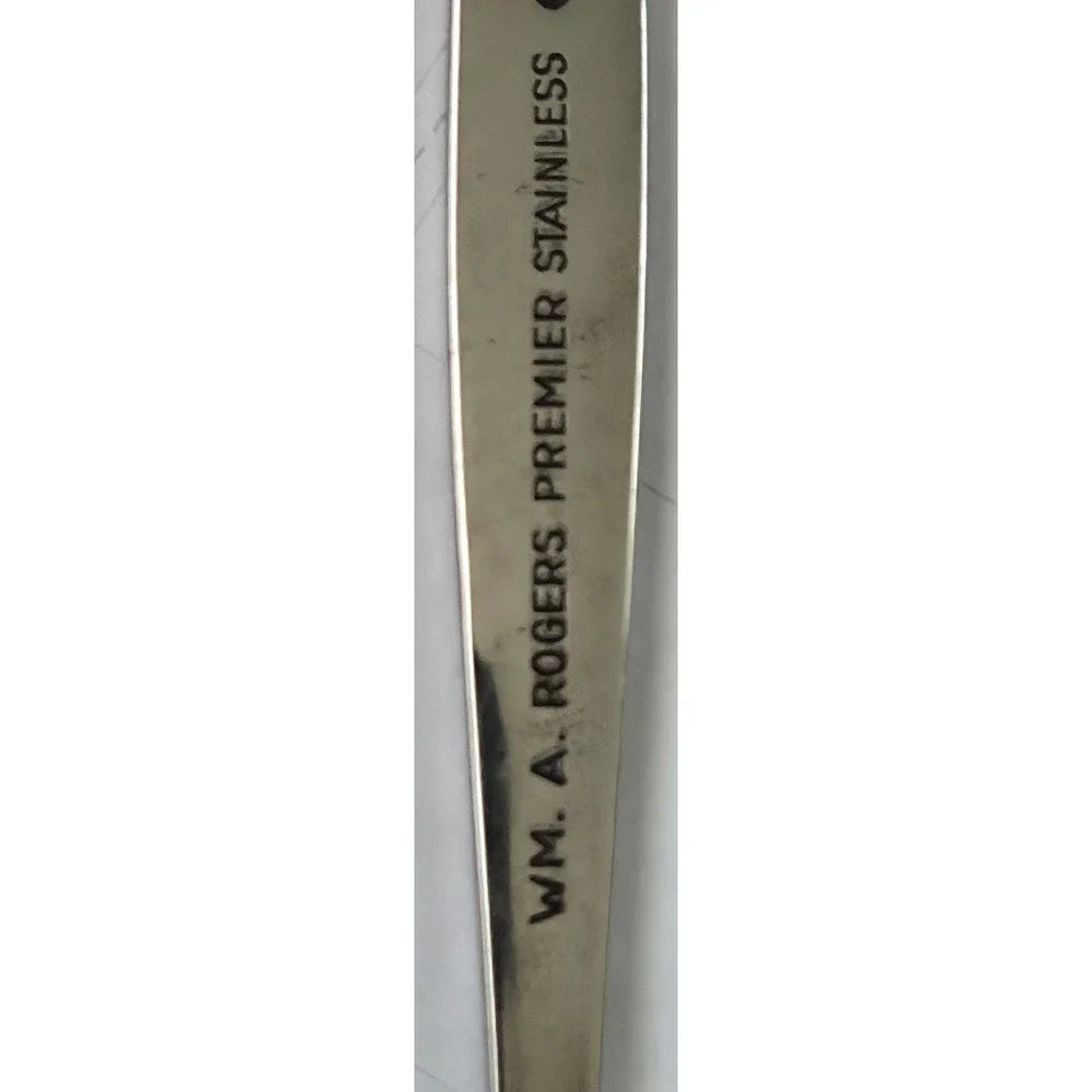 Wm A Rogers Premier Stainless Oneida Petal‎ Pattern Sugar Shell Spoon USA Made
